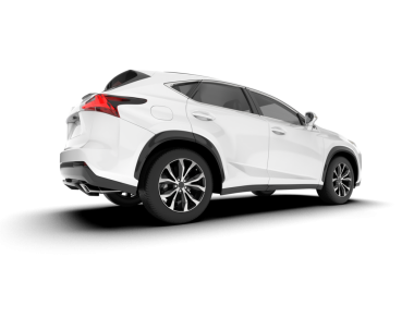 Lüks araba beyazda izole edilmiş. 3d illüstrasyon.