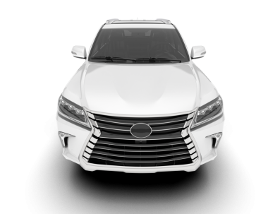 Beyaz araba. - Araba. 3d oluşturma