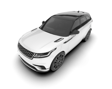 Arka planda izole edilmiş gerçekçi bir SUV aracı. 3D görüntüleme - illüstrasyon