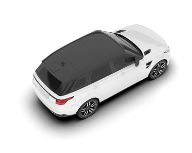 Arka planda izole edilmiş gerçekçi bir SUV aracı. 3D görüntüleme - illüstrasyon