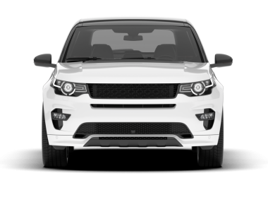 Beyaz arka planda izole edilmiş gerçekçi modern beyaz araba. vektör illüstrasyonu