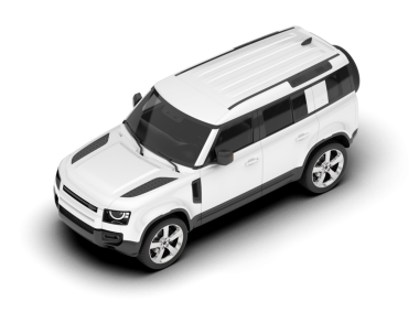 Beyaz SUV arabası. 3d oluşturma.