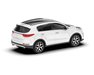 gerçekçi modern araba beyaz arka planlı.