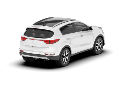 modern araba kırpma yolu ile beyaz arkaplanda izole