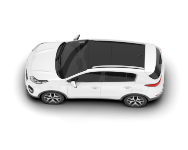 Beyaz arka planda izole edilmiş gerçekçi beyaz araba. vektör.