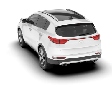 Modern lüks SUV arabası. 3d oluşturma