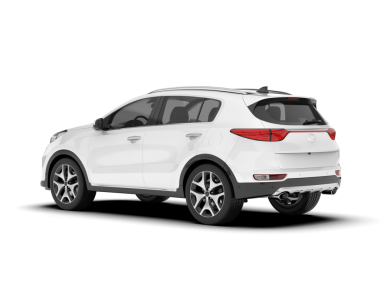 modern SUv beyaz arkaplanda izole edildi