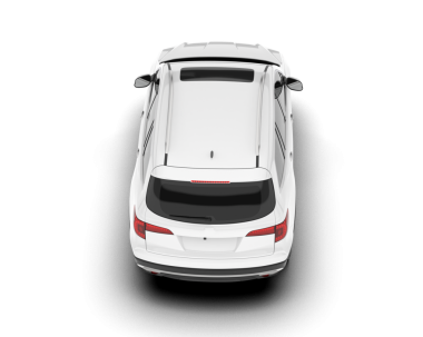 Modern araba beyaz arka planda izole edilmiş. 3d oluşturma