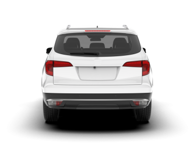 Araba geri görüşü. Beyaz arkaplanda izole edilmiş vektör illüstrasyonu