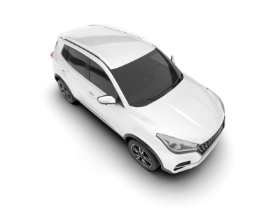 araba beyaz arkaplanda izole edildi.