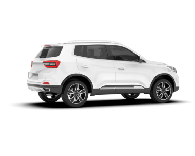 SUV aracı beyaz arka planda izole edildi. 3d oluşturma
