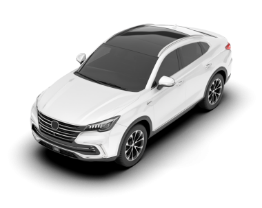 Gerçekçi, beyaz arka planı olan modern bir araba. vektör illüstrasyonu