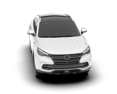 Beyaz modern Araba siyah arka plan üzerine izole