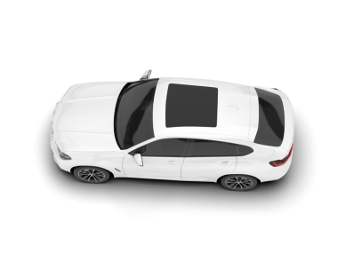 Boş afişi olan bir araba..