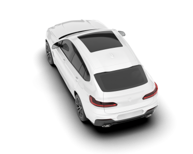 Araba modern araba beyaz arka planda izole edilmiş. 3d illüstrasyon