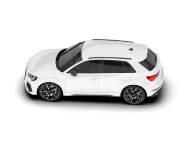 Beyaz arka planda beyaz araba. Yan görünüş. 3d oluşturma