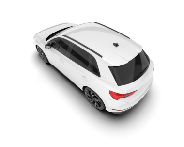 Beyaz arka planda beyaz lüks araba