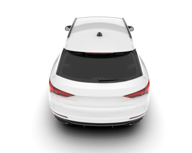 Beyaz bir arka planda beyaz araba