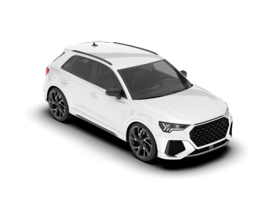 Modern beyaz araba. 3d oluşturma.