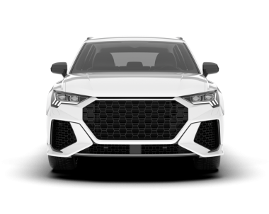 Beyaz arka planda beyaz bir araba. Modern iş tasarımı. 3d illüstrasyon.