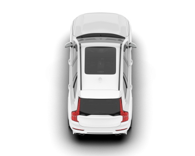 Beyaz arka planda izole edilmiş beyaz araba