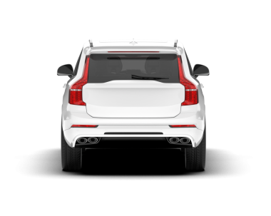 Siyah arka görüşlü beyaz, modern bir araba. 3d oluşturma