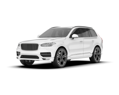 Beyaz arka planda izole edilmiş modern beyaz SUV