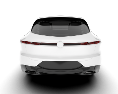 Modern araba izole edilmiş. 3d oluşturma