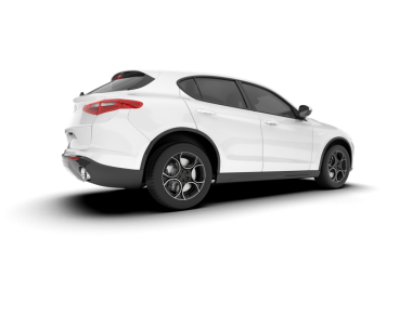 modern SUv beyaz arkaplanda izole edildi