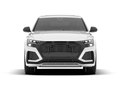 Beyaz arka planı olan modern beyaz bir araba. 3d oluşturma.