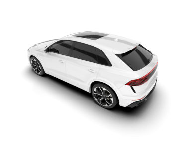 modern araba kırpma yolu ile beyaz bir arkaplanda izole