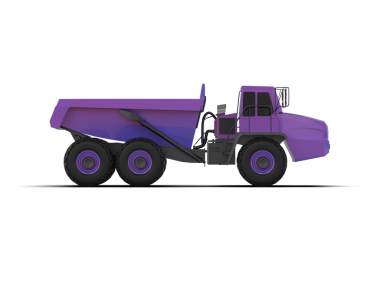 Beyaz stüdyo arka planında izole edilmiş modern bir ağır makinenin 3 boyutlu görüntüsü