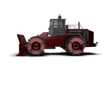 beyaz zemin üzerine kırmızı traktör