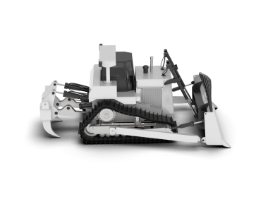 Siyah arka planı olan beyaz bir robot kolun 3 boyutlu görüntüsü