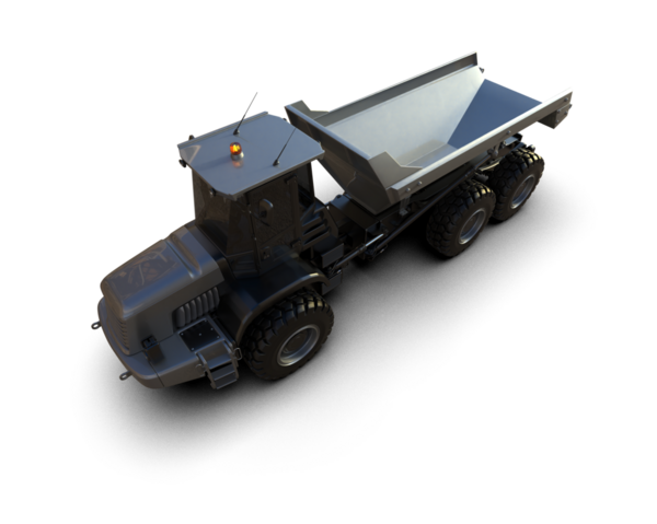 3 d rendering of a reflective reflective truck with outlined lines on dark background