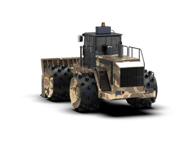 Beyaz arka planda modern güçlü kazıcı