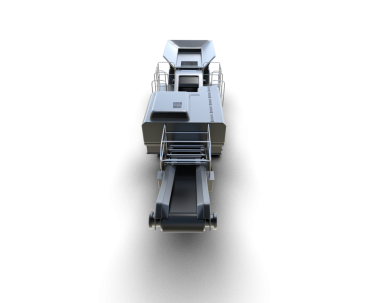 Şeffaf arkaplanda endüstriyel makine   