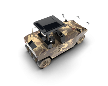 3D askeri araba tasarımı