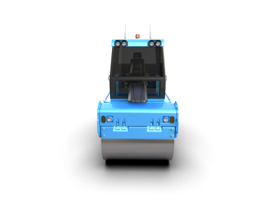 Beyaz arkaplanda izole edilmiş küçük bir arabanın 3 boyutlu canlandırması