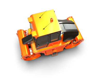 turuncu kamyonet beyaz arka planda izole edilmiş.