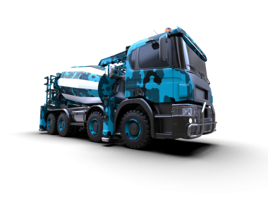 Bir kamyonun 3 cg görüntüsü
