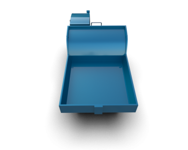 beyaz zemin üzerinde mavi hediye kutusu