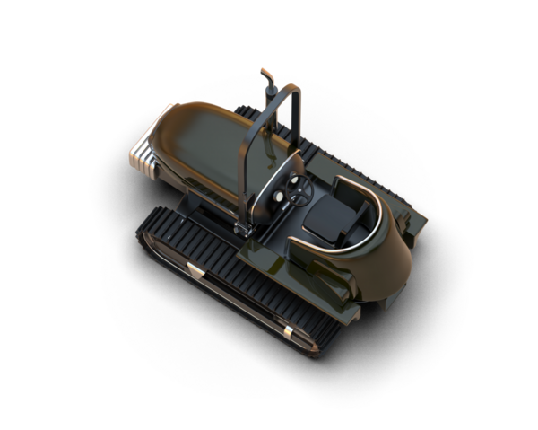 Siyah arkaplanda modern bir ofis makinesinin 3 boyutlu canlandırması