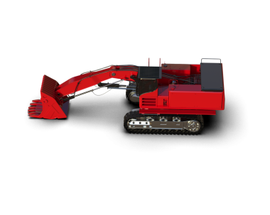 Beyaz arkaplanda kırmızı ve siyah traktör