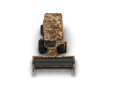 Askeri kamyon beyaz arka planda izole edilmiş. 3d oluşturma.