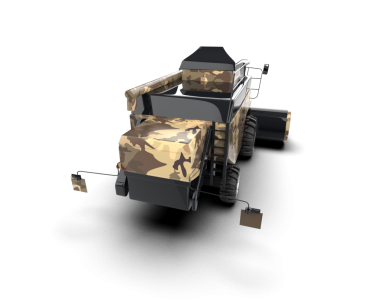 Fütürist bir ordu tankının 3 boyutlu çizimi