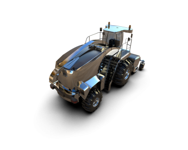 Arka planda izole edilmiş fütüristik araba. 3D görüntüleme - illüstrasyon