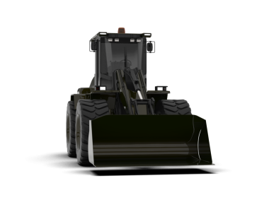 Siyah bir arkaplanda izole edilmiş yeşil bir robotik kolun 3 boyutlu canlandırması