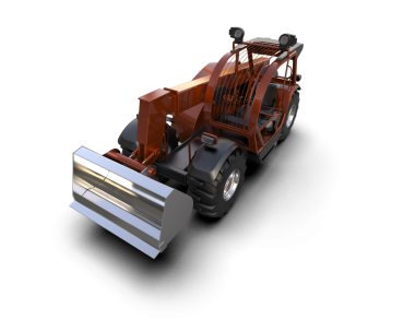 Siyah arka planda ağır bir kamyonun 3 boyutlu görüntüsü