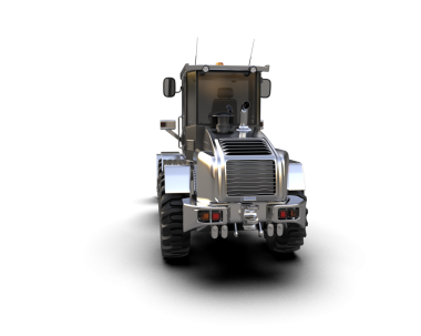 Siyah arka planda izole edilmiş yansıtıcı robotik elin 3 boyutlu yansıması